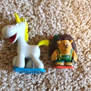Toy Story Unicorn and Hedgehog Figurines